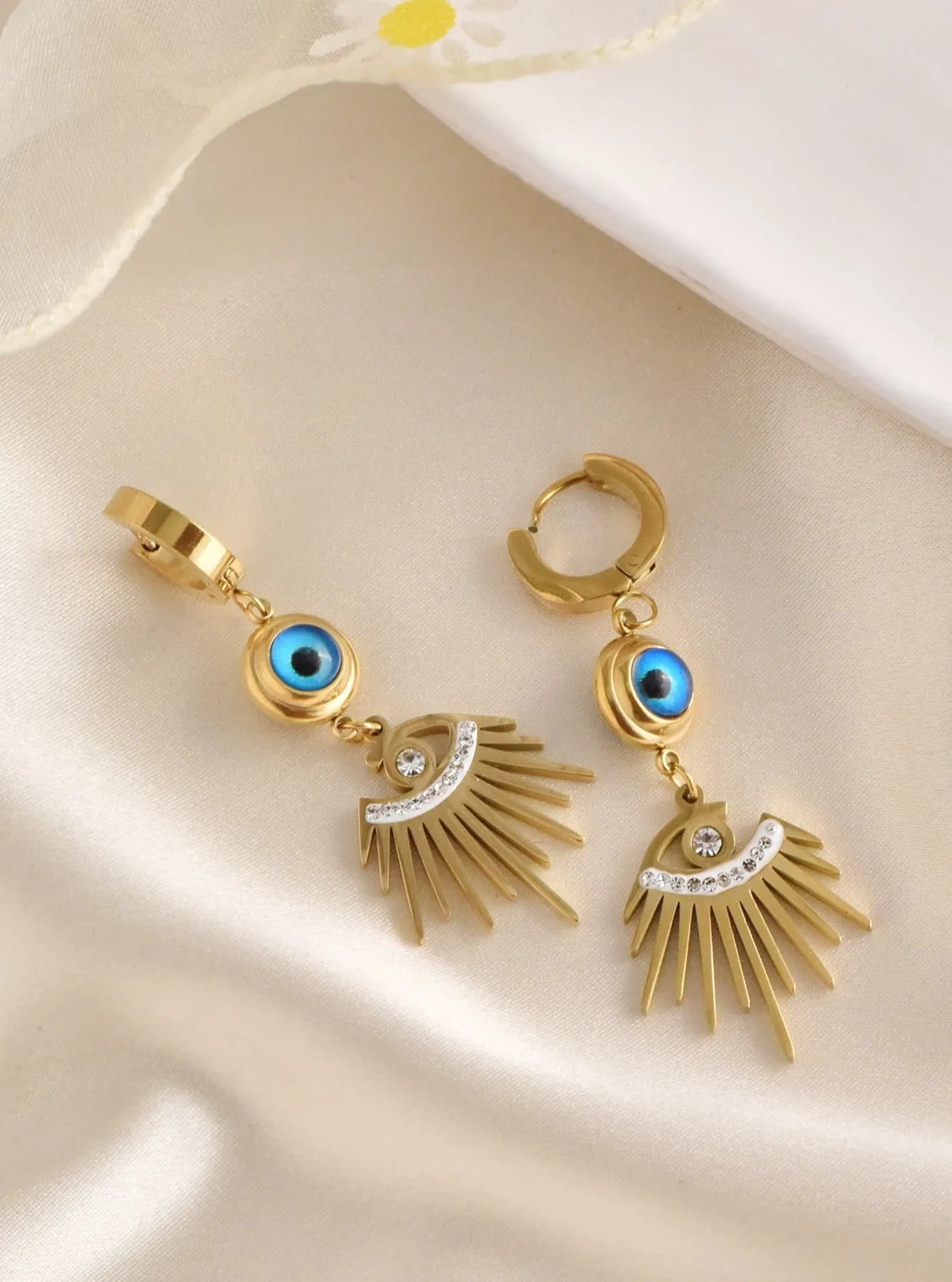 Tribal Rare Evil Eye Drop Earrings