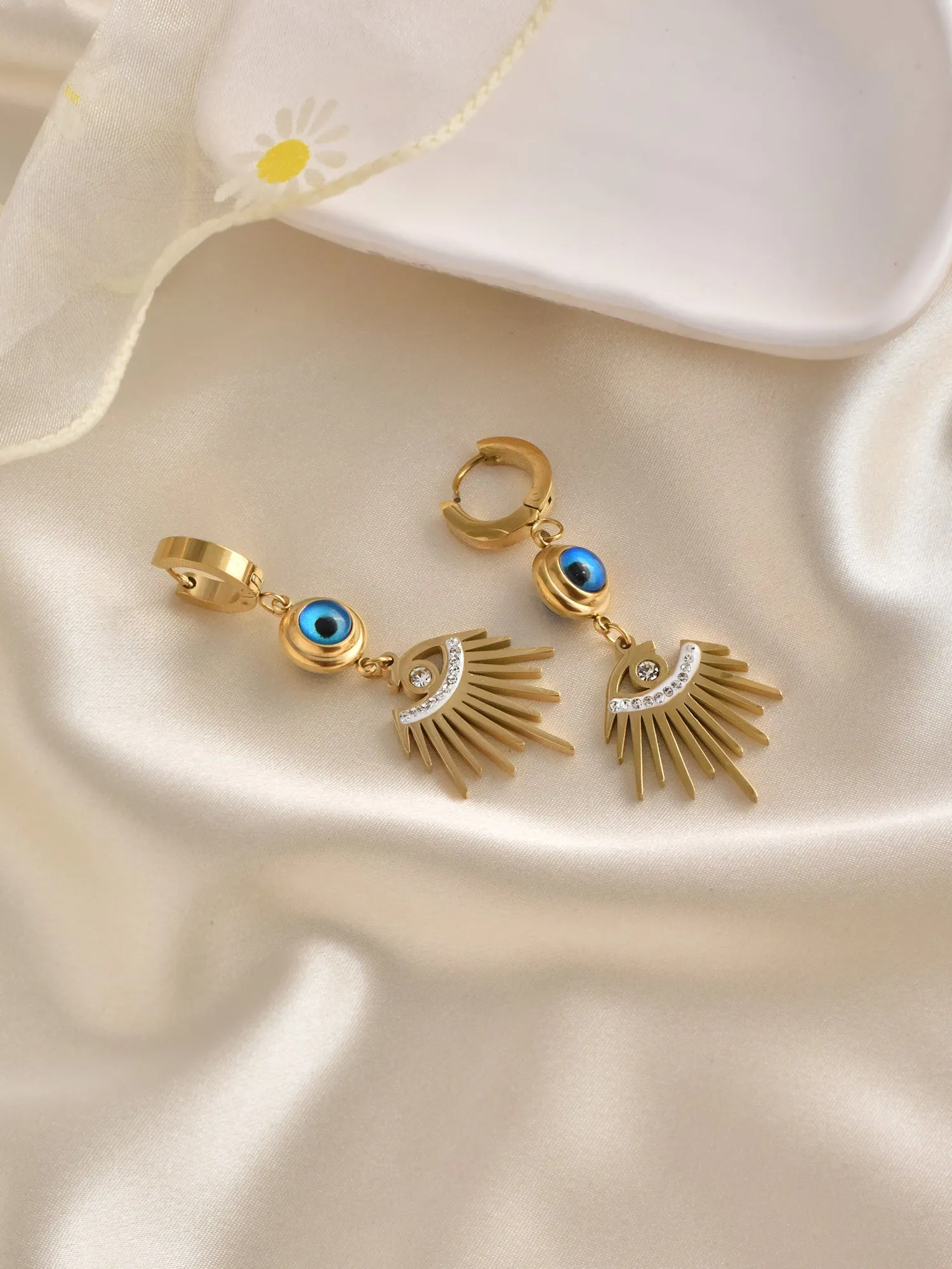 Tribal Rare Evil Eye Drop Earrings