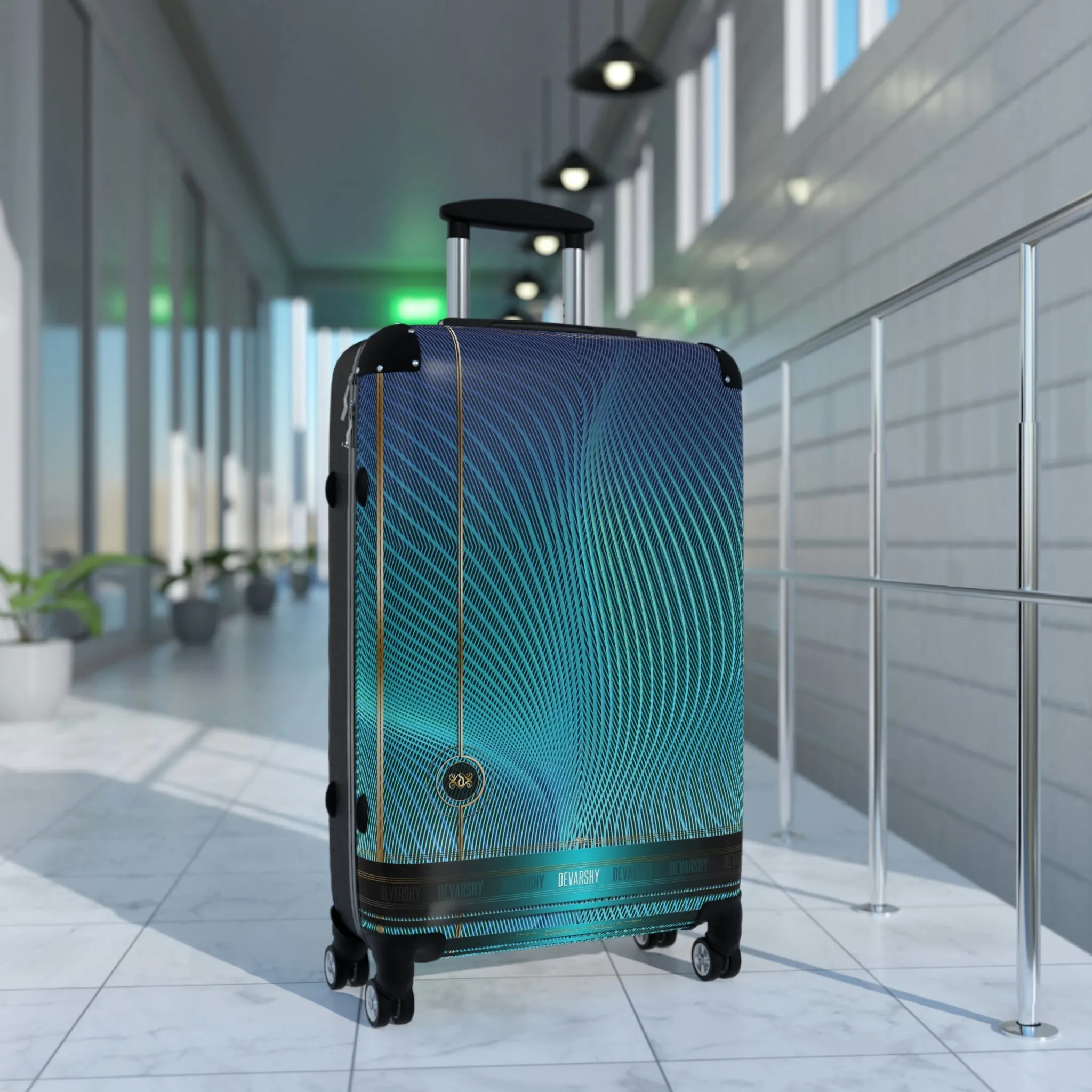 Turquoise Waves Suitcase Carry-on Suitcase Nazca Lines Luggage Hard Shell Suitcase in 3 Sizes | 11371B