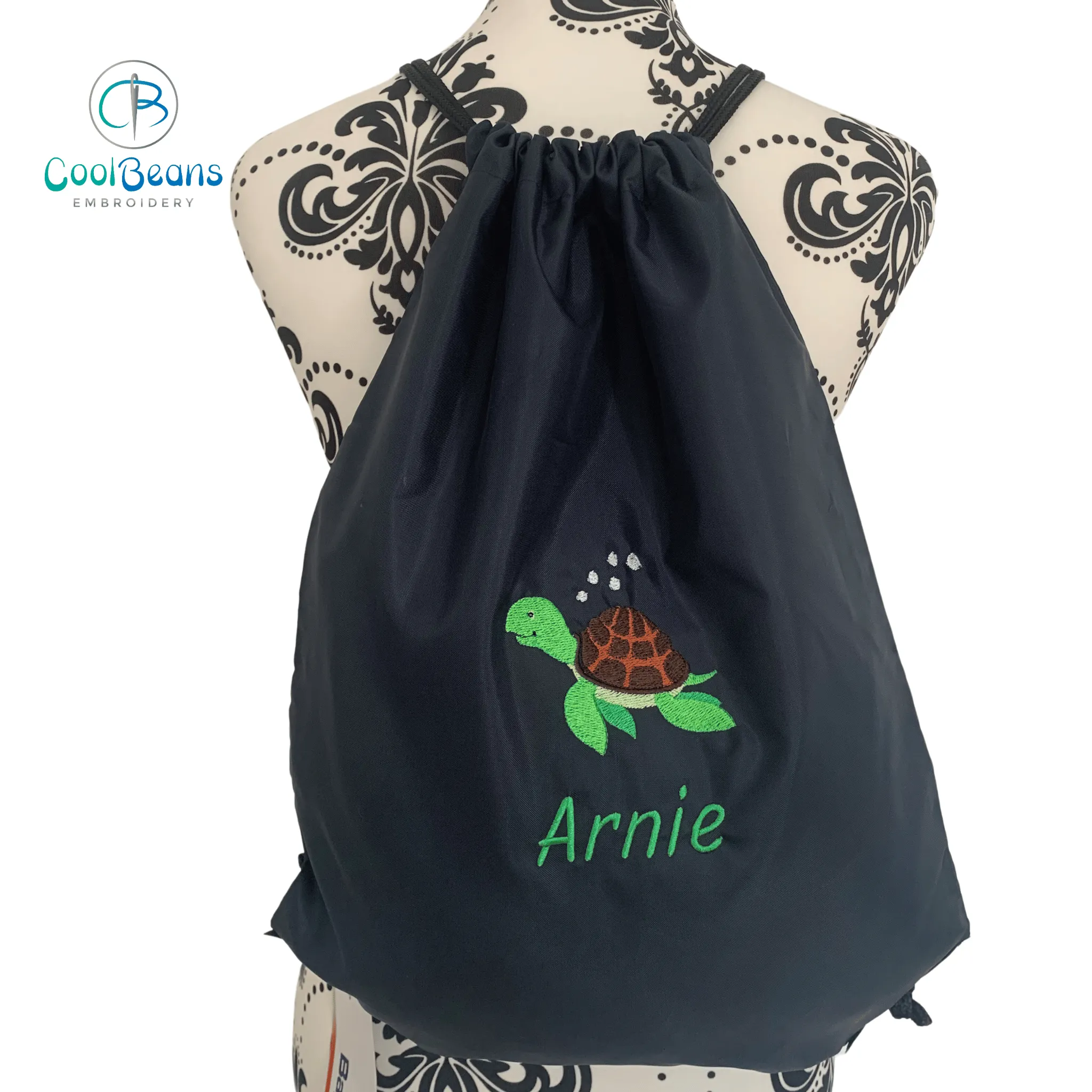 Turtle Drawstring Gym Bags - Personalised