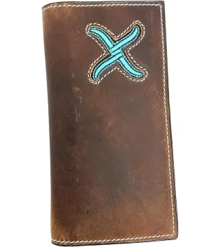 Twisted X Checkbook ~ Turquoise