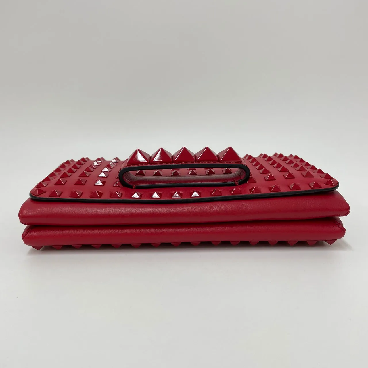 Valentino Flap Rockstud Chain Red