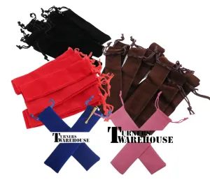 Velvet Pen Bag Pouch - 5 colors  - 10 pack