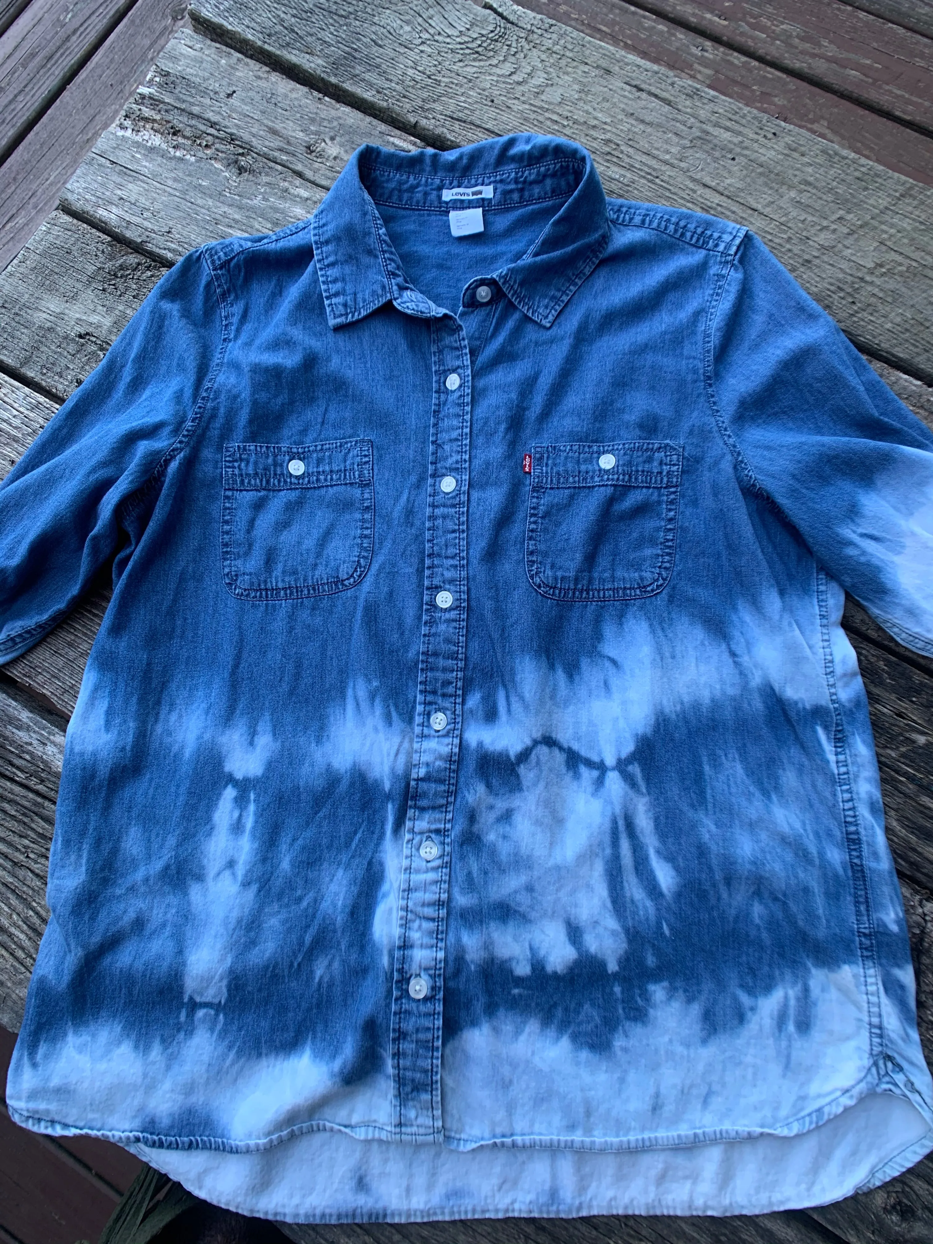 Vintage Lee Denim Distressed Shirt