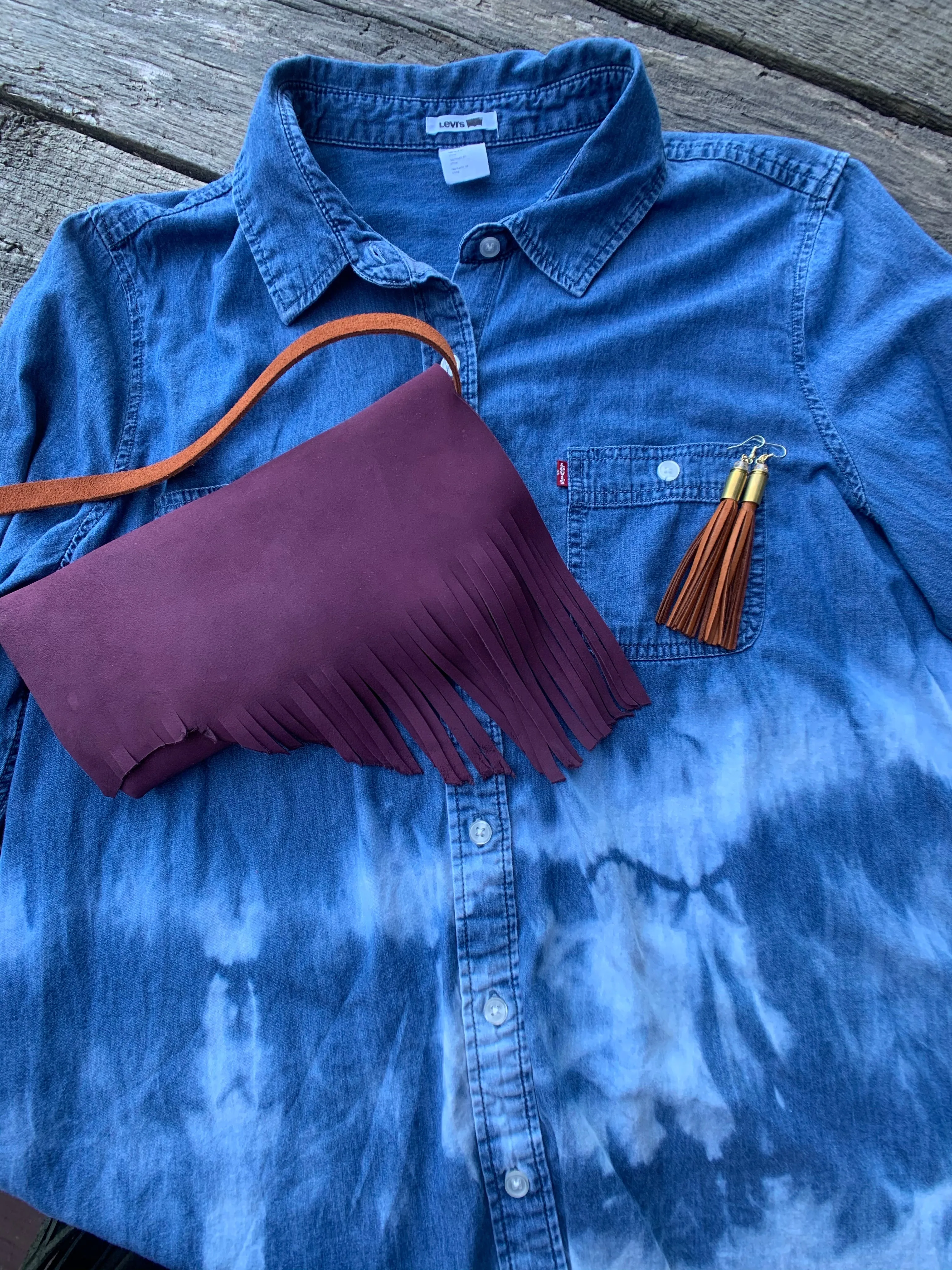 Vintage Lee Denim Distressed Shirt