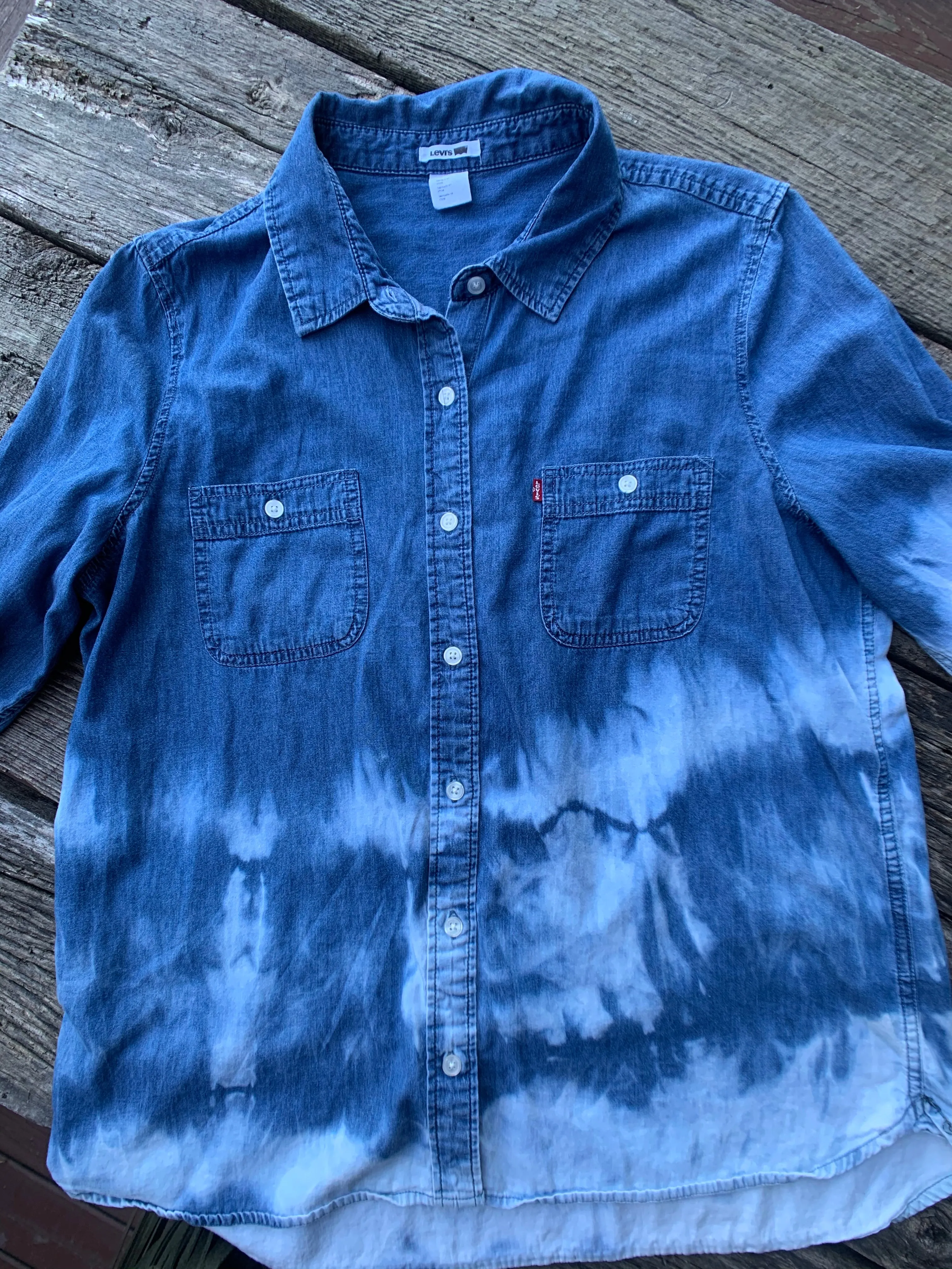 Vintage Lee Denim Distressed Shirt