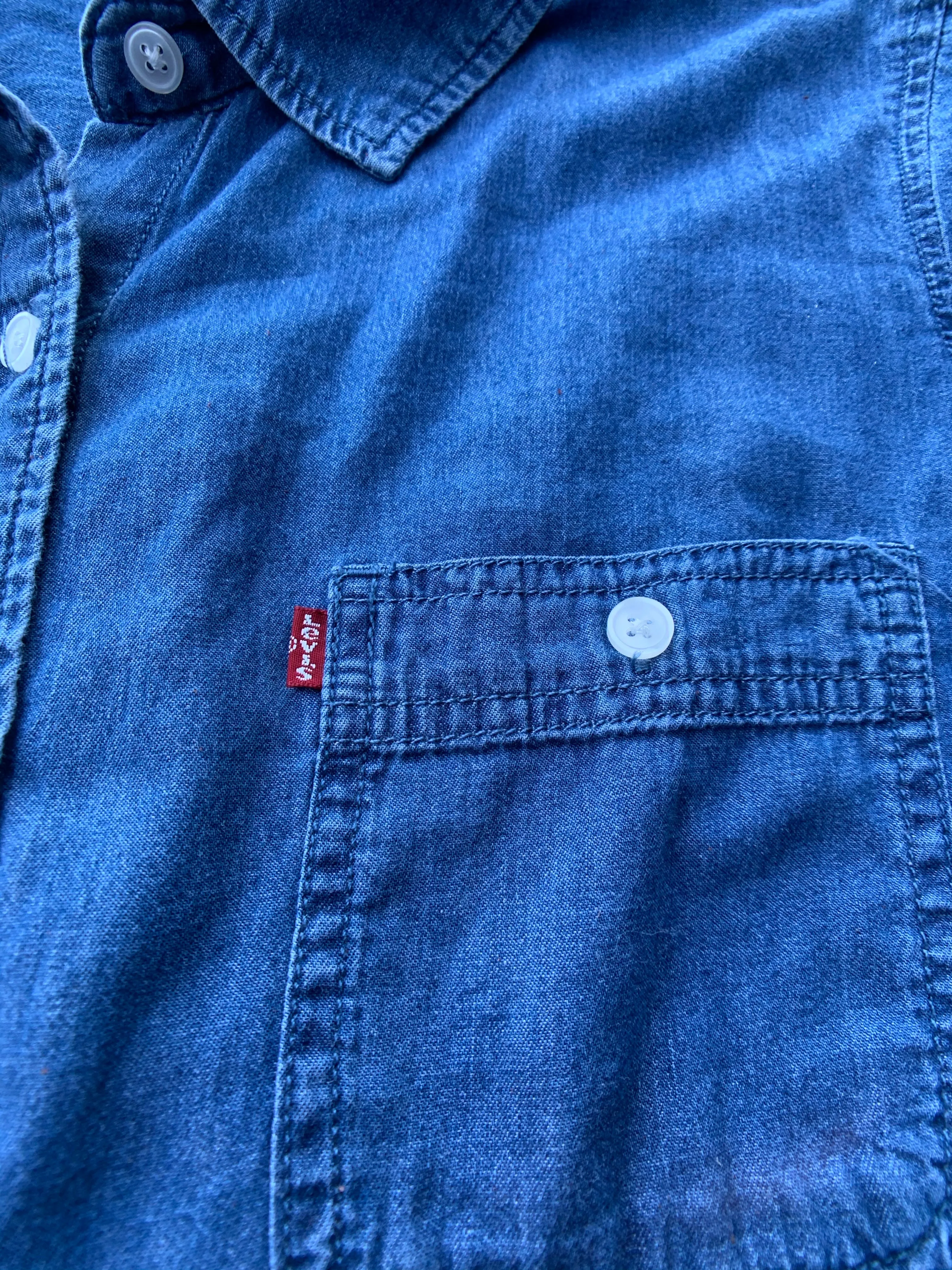 Vintage Lee Denim Distressed Shirt