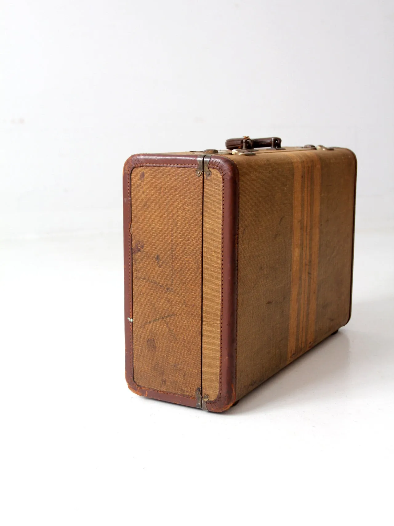 vintage stripe suitcase