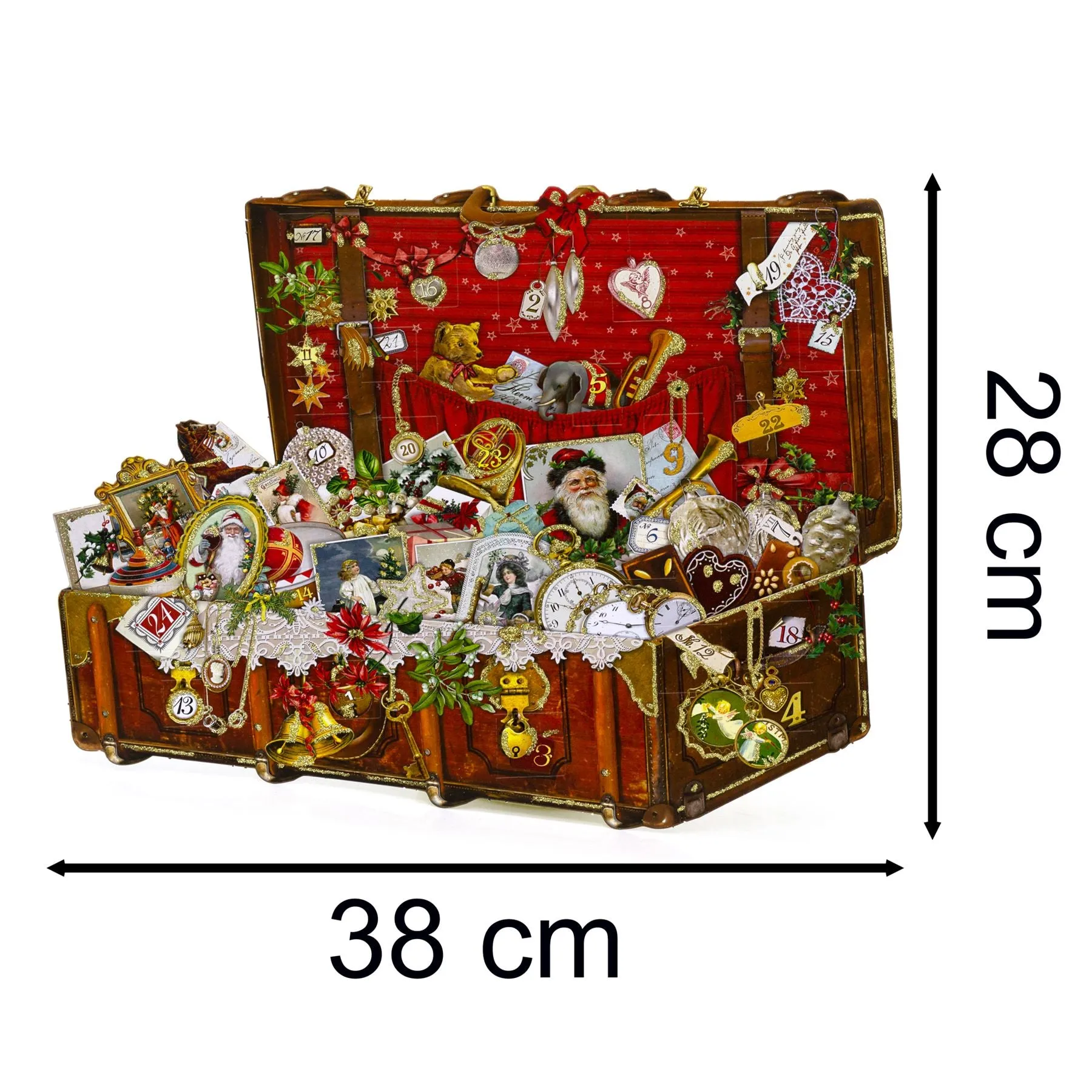 Vintage Suitcase Christmas Advent Calendar | Traditional Picture Advent Calendar