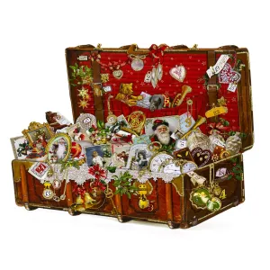 Vintage Suitcase Christmas Advent Calendar | Traditional Picture Advent Calendar