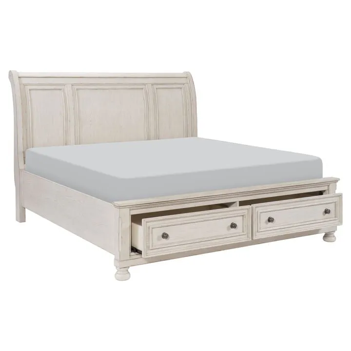 Viola 6-Piece Queen Bedroom Set - Antique White