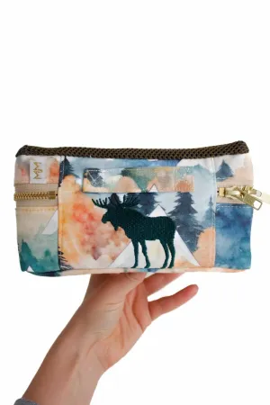 Watercolor Moose Mini Luggage Cube