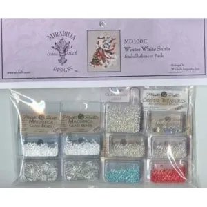 Winter White Santa Embellishment Pack