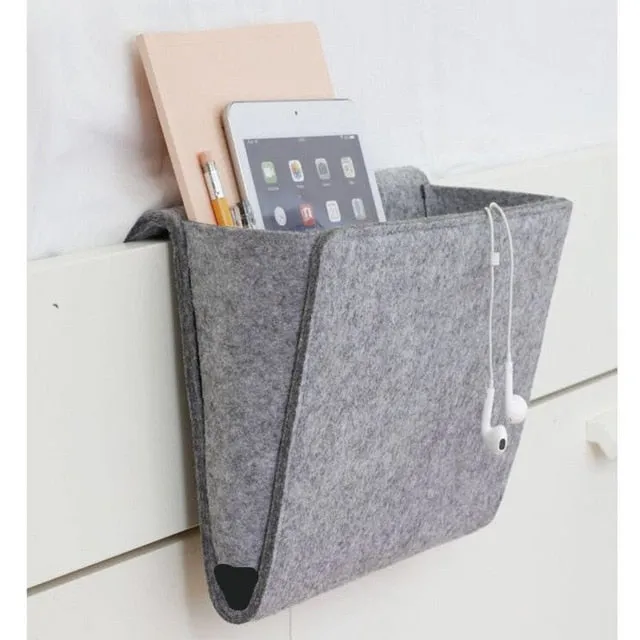 Wool felt Sofa Storage Bag magazine Cell phone Remote controll organizer storage holder bedside couch storage bag couch holder