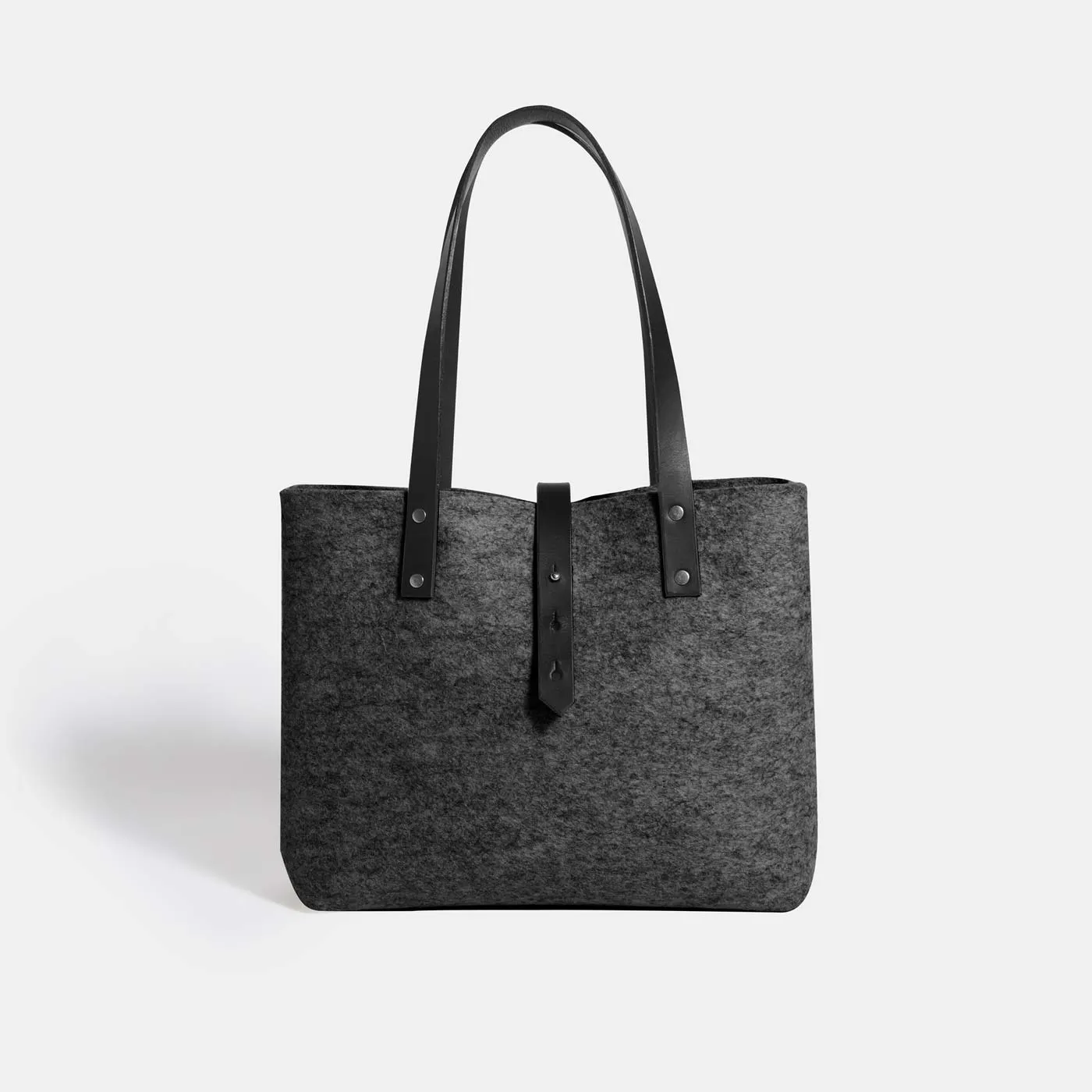 Wool Felt Tote Bag - Grey