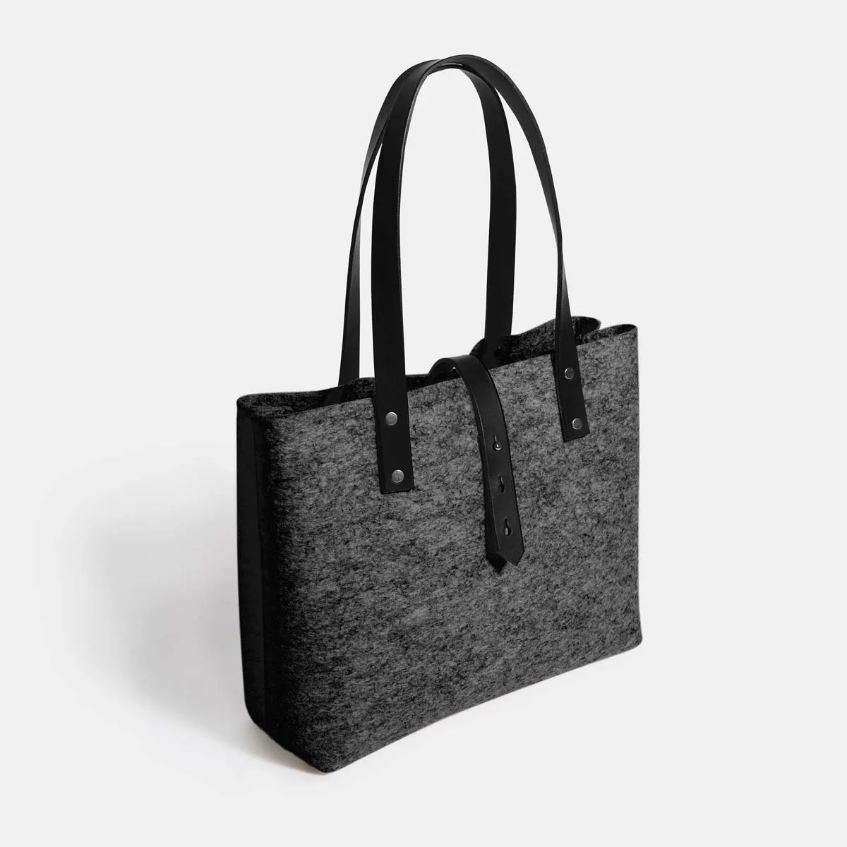 Wool Felt Tote Bag - Grey